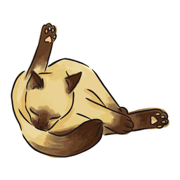 Siamesische Katze, die Illustration badet PNG-Design