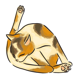 Ilustración de baño de gato mascota Diseño PNG