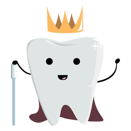Carácter de diente de rey Diseño PNG