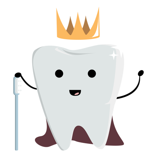 King tooth character PNG Design
