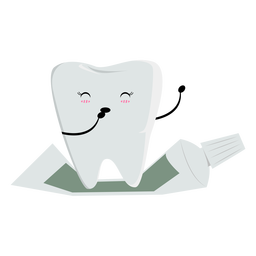 Happy Tooth Character PNG & SVG Design For T-Shirts