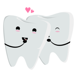 Teeth in love character PNG Design Transparent PNG