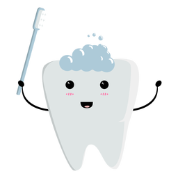Clean tooth character Transparent PNG