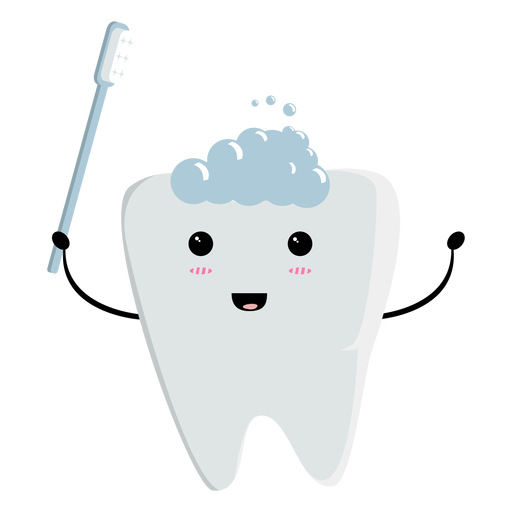 Reinigen Sie den Zahncharakter PNG-Design