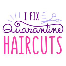 Insignia de corte de pelo de cuarentena Diseño PNG