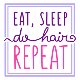 Hair routine badge PNG Design