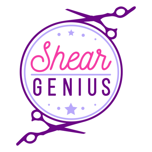Shear genius badge PNG Design