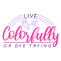 Live colorfully badge PNG Design