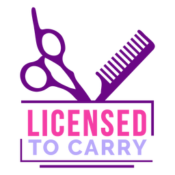 Badge hairdresser licence  Transparent PNG