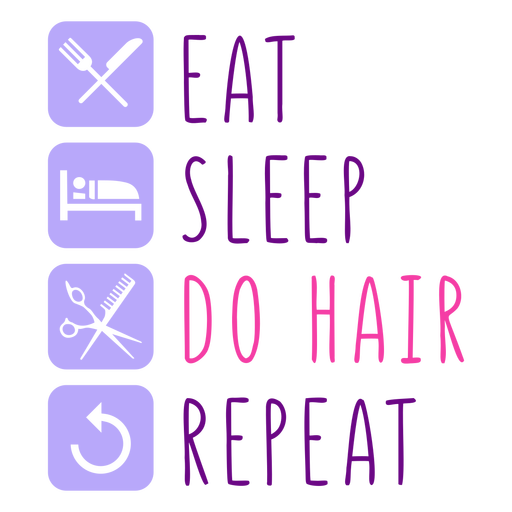 Hair routine schedule PNG Design