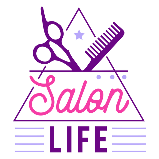 Salon life cute badge PNG Design