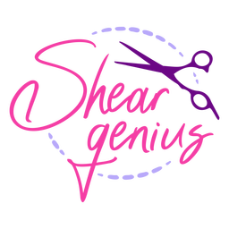 Insignia linda de Shear Genius Diseño PNG