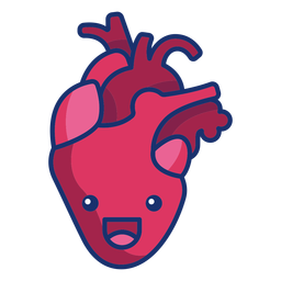 Happy Heart Cartoon PNG & SVG Design For T-Shirts