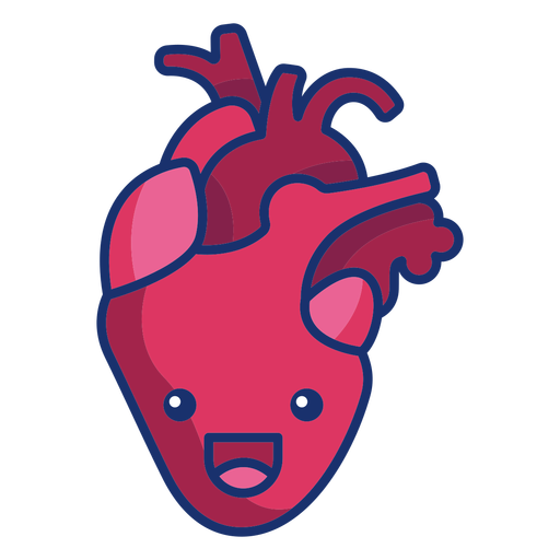 Glücklicher Herzkarikatur PNG-Design