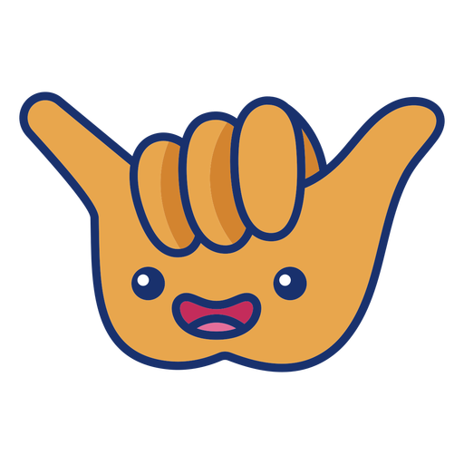 Coole Hand Symbol Cartoon PNG-Design