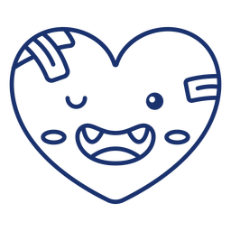 Gebrochener Herzschlag PNG-Design