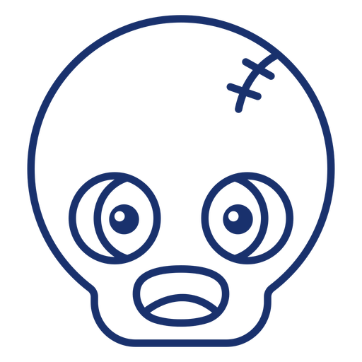 Trazo de máscara de zombie Diseño PNG