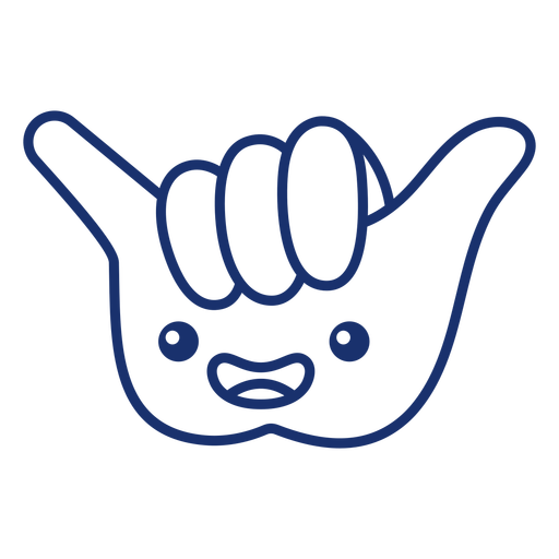 Cool hand symbol stroke PNG Design