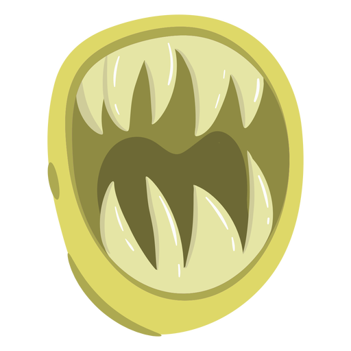 Desenho de boca de monstro afiado
