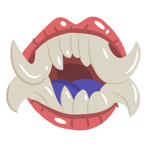 Design PNG E SVG De Brilha No Desenho Animado Da Boca Escura Para