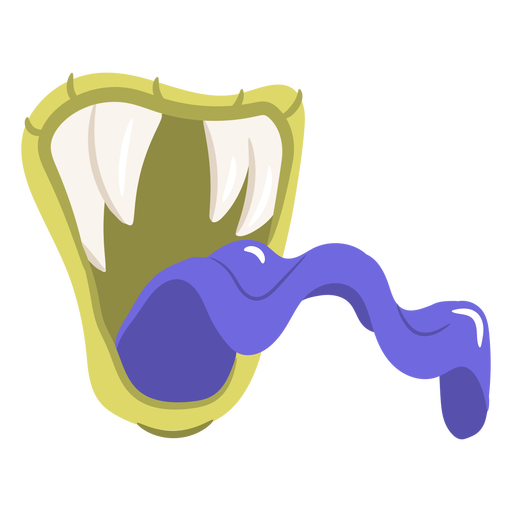 Monster tongue cartoon PNG Design