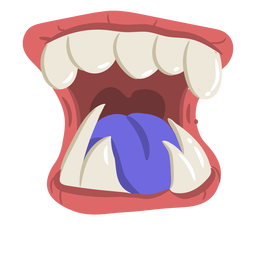 Dibujos animados de boca abierta monstruo Diseño PNG
