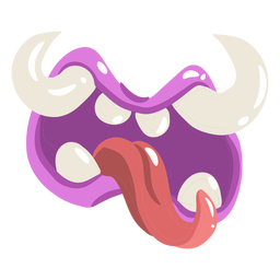 Dibujos animados de boca de monstruo rosa Transparent PNG