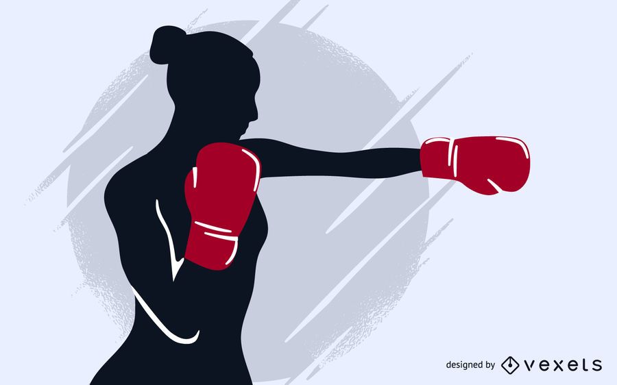 Boxing girl vector Boxing girl vector