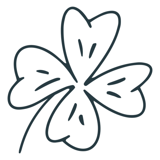 Big clover stroke PNG Design