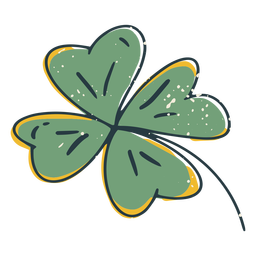 Doodle de trevo verde Desenho PNG