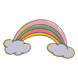 Doodle colorido del arco iris