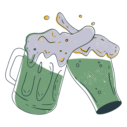 Beer clash doodle PNG Design