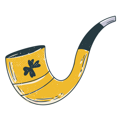 Irish smoking pipe doodle PNG Design