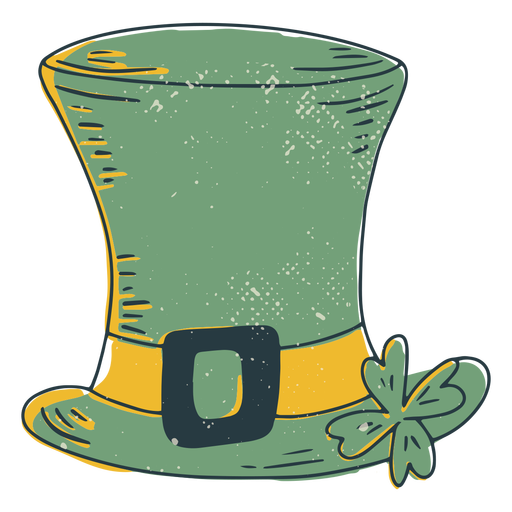 Doodle de sombrero irlandés Diseño PNG