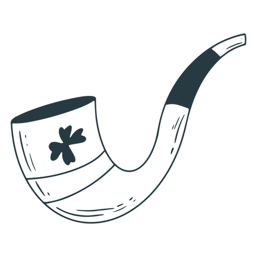 Trazo de pipa irlandesa Diseño PNG