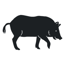 Silueta de jabalí Diseño PNG