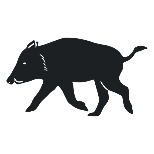 Wild boar walking silhouette PNG Design