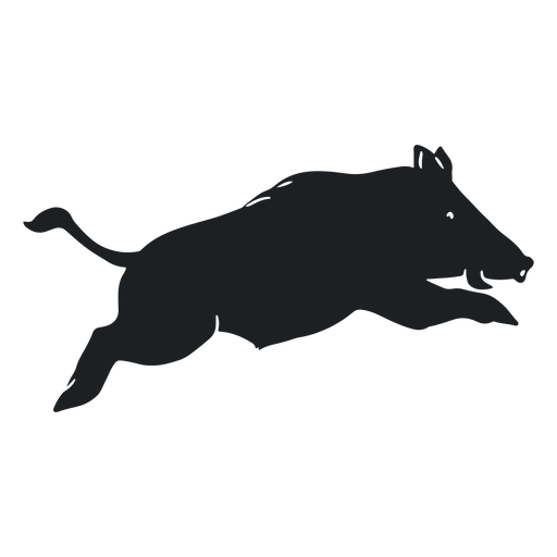 Wildschwein springt Silhouette PNG-Design