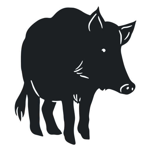 Silhouette wild boar  PNG Design