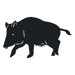 Walking Wild Boar Silhouette PNG & SVG Design For T-Shirts