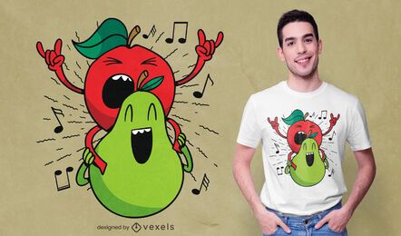 Apple and pear t-shirt design Apple and pear t-shirt design