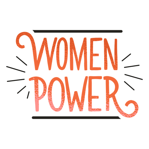 Women power badge lettering PNG Design
