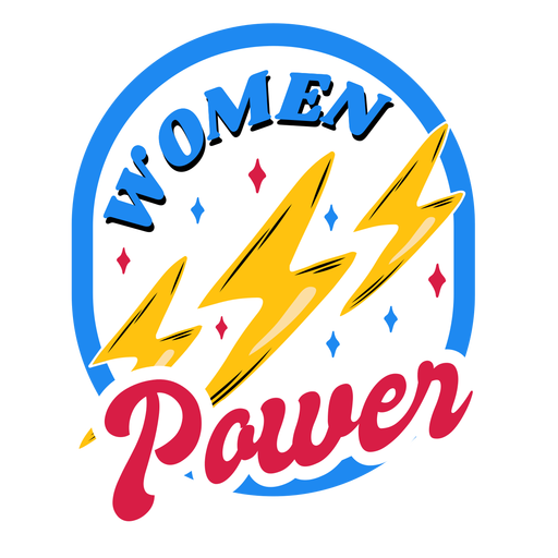 Women power colorful badge