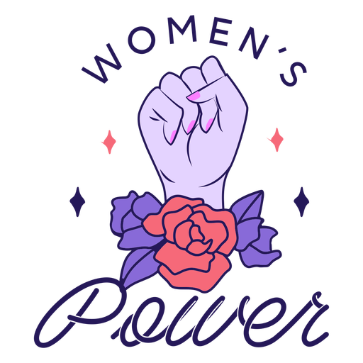 Women's power lettering PNG Design