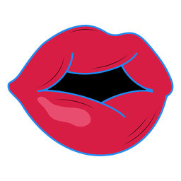 Color de labios sensuales Diseño PNG