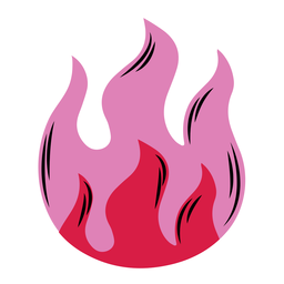 Plano de fuego rosa y rojo Diseño PNG
