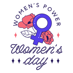 Crachá do Dia da Mulher Desenho PNG