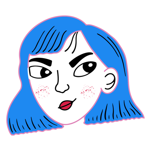 Girl portrait color-stroke