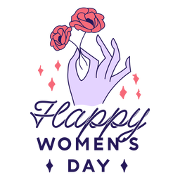 Badge happy women's day PNG Design