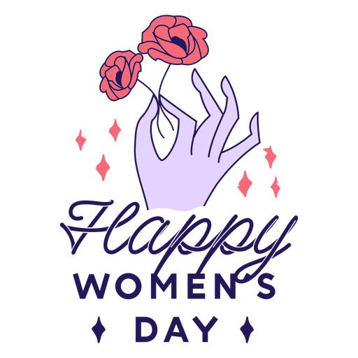 Abzeichen glücklicher Frauentag PNG-Design